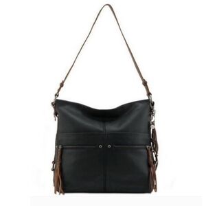 The Sak Ashland Leather Bucket Bag Hobo Boho New Vintage Leather Slate Gray